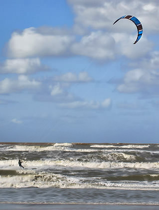 Chute Surfers on the Ocean