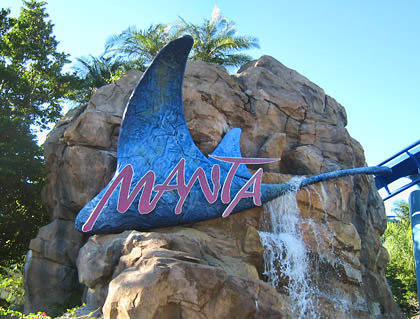 Manta Roller Coaster Sign