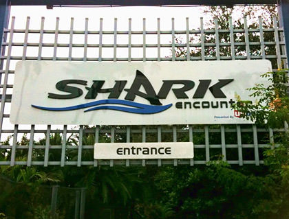 Shark Encounter Sign