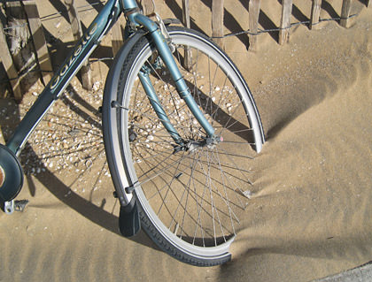 Bicycle Tire Stuck in the Sand