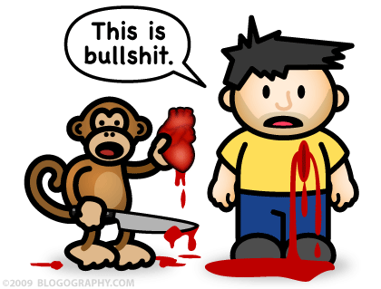 DAVETOON: Bad Monkey cuts out Lil' Dave's heart with a knife. THIS IS BULLSHIT!