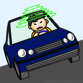 DAVETOON: Lil' Dave is driving while using his psychic powers!