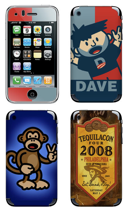 Dave's customized iPhone skins...