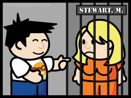 DAVETOON: Lil' Dave laughing at Martha Stewart in jail!