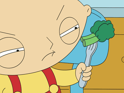 Stewie from Family Guy hates broccoli.