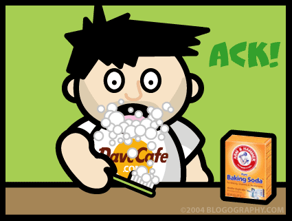 DAVETOON: Lil' Dave realizes what baking soda tastes like, which is heinously awful.