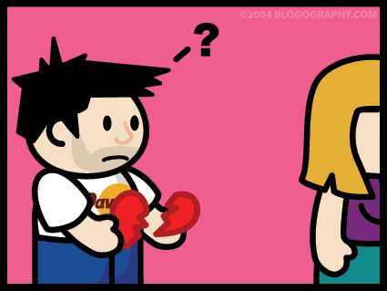 DAVETOON: Lil' Dave is sadly holding onto the pieces of his broken heart.