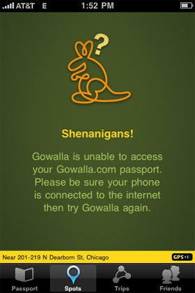 No Link to Gowalla?