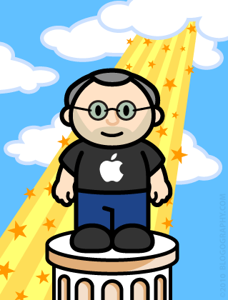 Steve Jobs Descends from Heaven