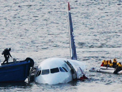 Plane in the Hudson River