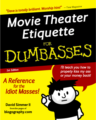 DAVETOON BOOK: Movie Theater Etiquette for Dumbasses