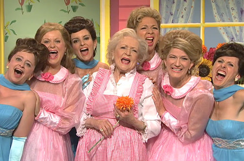 Betty White and her Four Daughters on Lawrence Welk