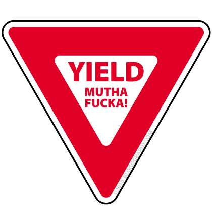 DaveToon Yield Sign