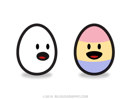 DAVETOON: Egg is Jealous of Pretty-Dyed Easter Egg.