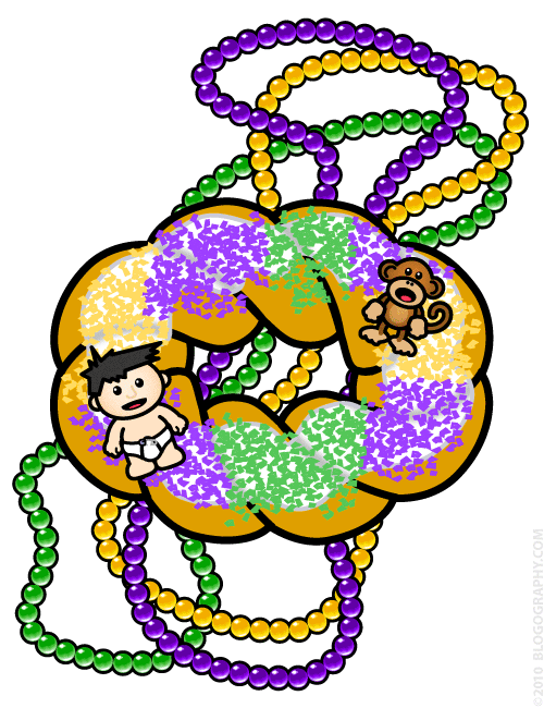 DAVETOON: Baby Dave on a King Cake!