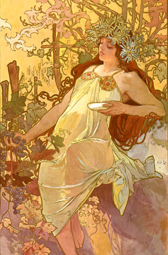 Mucha Autumn Print