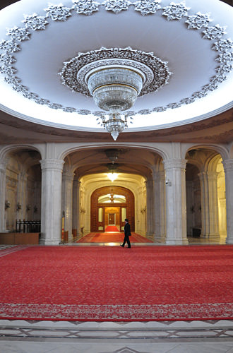 Inside Palace of the Parliament in Bucharest