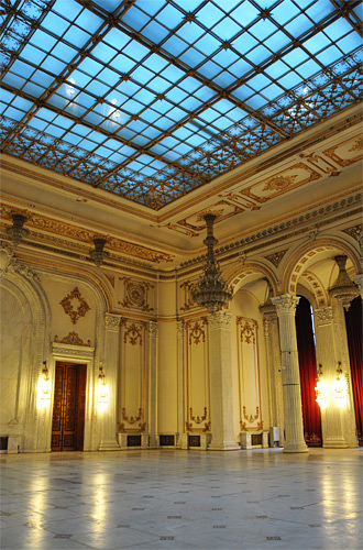 Inside Palace of the Parliament in Bucharest