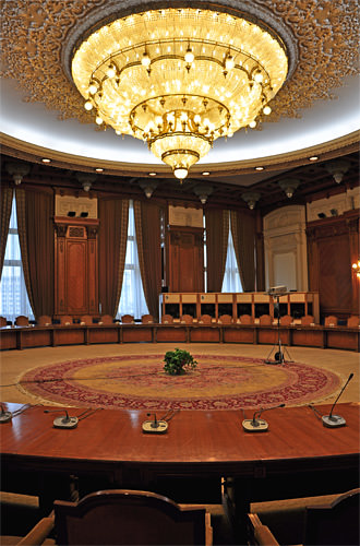 Inside Palace of the Parliament in Bucharest