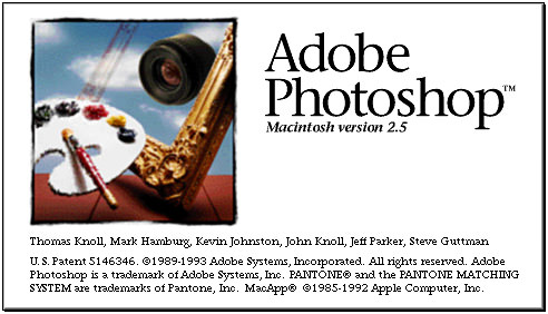 Adobe Photoshop 2.5 Splash Screen
