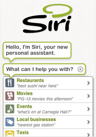 Siri Assistant Screenshot