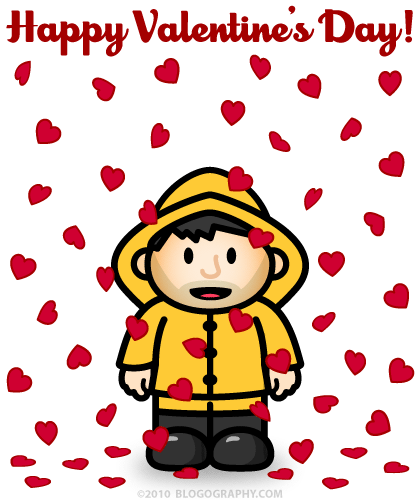 DAVETOON: Happy Valentine's Day... Lil' Dave is being showered with love