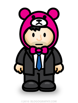 DAVETOON: Lil' Dave in a Pink Bear Hat