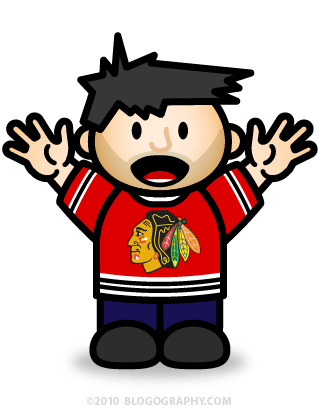 DAVETOON: Lil' Dave in a Blackhawks Jersey