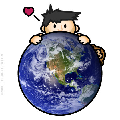 DAVETOON: Lil' Dave and Bad Monkey Loves the Earth!