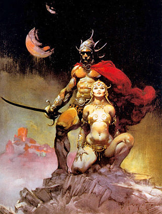 Frazetta John Carter and Dejah Thoris