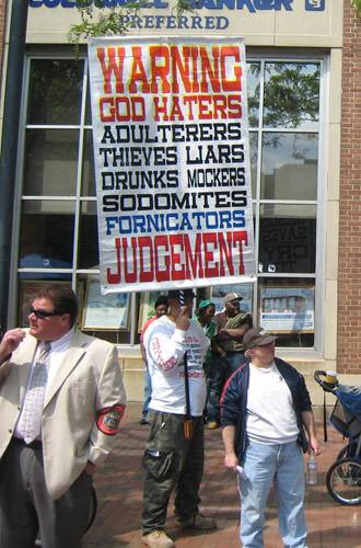 Gay Protest at Philly Pride 2008