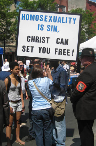 Gay Protest at Philly Pride 2008