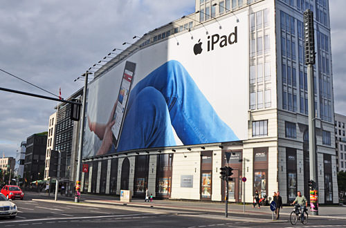 iPad Advert on a Building
