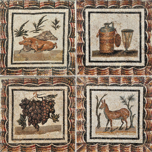 Bardo Museum Mosaic Four-Panel