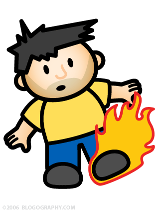 DAVETOON: Lil' Dave on Fire!