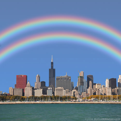 Double Rainbow Over Chicago!
