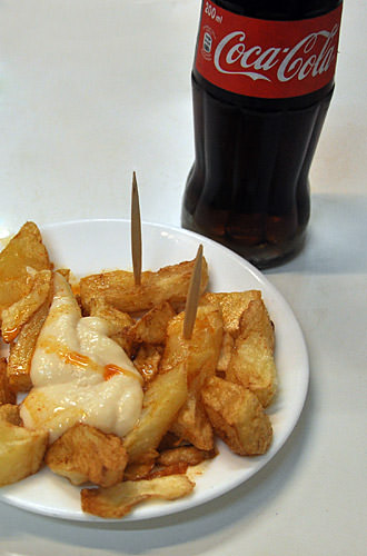 Patatas Bravas and Coke!