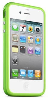 iPhone White and Green Bumper