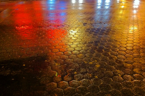 Atlanta Rainy Streets Reflections