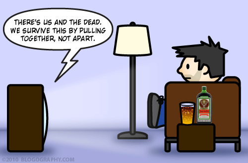 DAVETOON: Lil' Dave watching 'The Walking Dead'