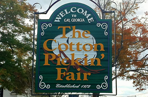 Cotton Pickin' Fair Sign