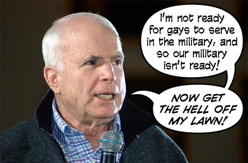Senator McCain says GET OFF MY LAWN!
