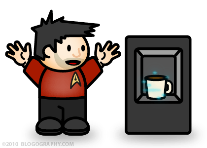 DAVETOON: Hot Earl Grey Tea Appears in the Star Trek Replicator!!