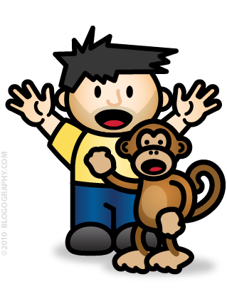 DAVETOON: Lil' Dave and Bad Monkey are happy to see you!