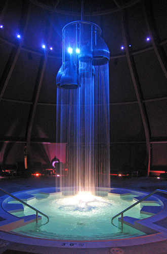 The Spa's Hot Tub Pavilion at Night