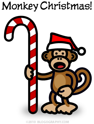 DAVETOON: Bad Monkey wishes you a Monkey Christmas