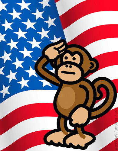 DAVETOON: Bad Monkey Salutes Veterans