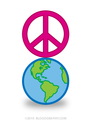 DAVETOON: Peace Symbol on Earth Symbol