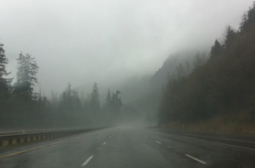 Rainy Foggy Mountain Passes