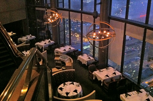 Atlanta at Night from the Westin Hotel's Sun Dial revolving restaurant.